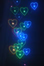 colorful background with luminous hearts Royalty Free Stock Photo