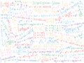 Colorful background of mathematical formulae Royalty Free Stock Photo