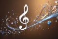 colorful background with musical notes, abstract music background Royalty Free Stock Photo