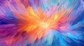 Colorful background, orange, blue, abstract art, explosive, high-speed synchronized. Generative AI Royalty Free Stock Photo