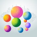 Colorful background orbs - geometric abstract background