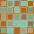 Colorful Background in patchwork style with squares and stitches