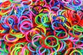 Colorful background rainbow colors rubber bands loom Royalty Free Stock Photo