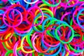 Colorful background rainbow colors rubber bands loom Royalty Free Stock Photo