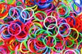 Colorful background rainbow colors rubber bands loom