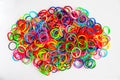 Colorful background rainbow colors rubber bands loom Royalty Free Stock Photo