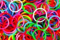 Colorful background rainbow colors rubber bands loom Royalty Free Stock Photo