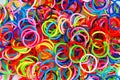 Colorful background rainbow colors rubber bands loom