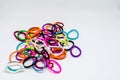 Colorful background rainbow colors rubber bands loom