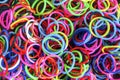 A Colorful background Rainbow loom rubber bands fashion