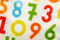 Colorful background with rendom numbers Royalty Free Stock Photo