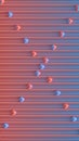 Colorful background with rolling colored glitter balls creating a wave pattern. 3d rendering digital illustration