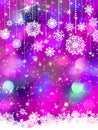 Colorful background with snowflakes. EPS 8