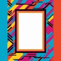 a colorful background with a square frame in the middle Royalty Free Stock Photo