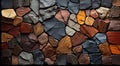 Colorful background of stone wall texture. Floor surface made of natural stone Royalty Free Stock Photo