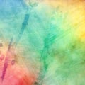 Colorful background texture grunge, abstract distressed scratched metal or white wall, blue green yellow and red colors in abstrac Royalty Free Stock Photo