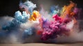 Colorful Background of vibrant colors and smoke