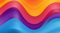 Colorful background with vibrant wavy lines. Generative ai