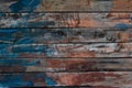 Colorful background from wooden planks