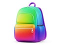 Colorful backpack isolated on white background Royalty Free Stock Photo