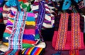 Colorful backpacks made from cloth, Ecuador