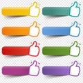 Colorful Badge Set With Ribbon And Transparent Background Royalty Free Stock Photo