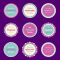 Colorful badges and labels set.  Retro badges for your design. Vector illustration. Royalty Free Stock Photo