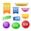 Colorful Badges, Labels and Tags For Any Design Projects. Must Have Banners For Promo And Advertising. Vector Illustration Royalty Free Stock Photo