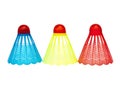 Colorful badminton shuttlecocks