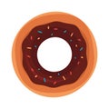 Flat Icon of Tasty Doughnut Royalty Free Stock Photo