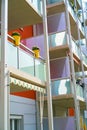 Colorful Balcony facade