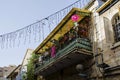 Colorful Balcony in Jerusalem Royalty Free Stock Photo