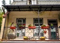 colorful balcony. windows of historic buildings . Royalty Free Stock Photo