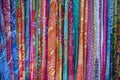 Colorful balinese cloth for sale in street market in Ubud, Bali, Indonesia, Asia