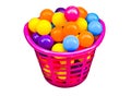 Colorful ball in beautiful basket Royalty Free Stock Photo