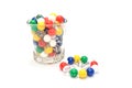 Colorful ball pins isolated