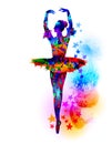 Colorful ballerina illustration