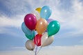 Colorful ballons in a blue sky Royalty Free Stock Photo