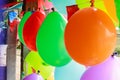 Colorful balloon decoration for celebrating special occasion as Xmas, New year, Valentine, Ester, Thanksgiving and Birthday Party Royalty Free Stock Photo