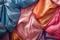 colorful balloon fabric wrinkling as it deflates