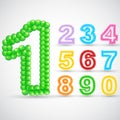 Colorful Balloon Number Set