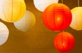 Colorful balloon paper lamps