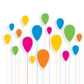 Colorful balloon pattern background