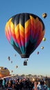 Colorful Balloon Rises above the Crowd in Albuquerque