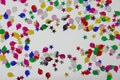 A colorful balloon and stars border with copy space Royalty Free Stock Photo