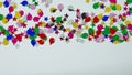 A colorful balloon and stars border with copy space Royalty Free Stock Photo