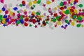 A colorful balloon and stars border with copy space Royalty Free Stock Photo