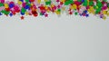 A colorful balloon and stars border with copy space Royalty Free Stock Photo