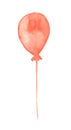 Colorful balloon. Watercolor illustration. Happy birthday party celebration elements