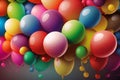 Colorful balloons background. Vector illustration. Eps 10 vector file Royalty Free Stock Photo